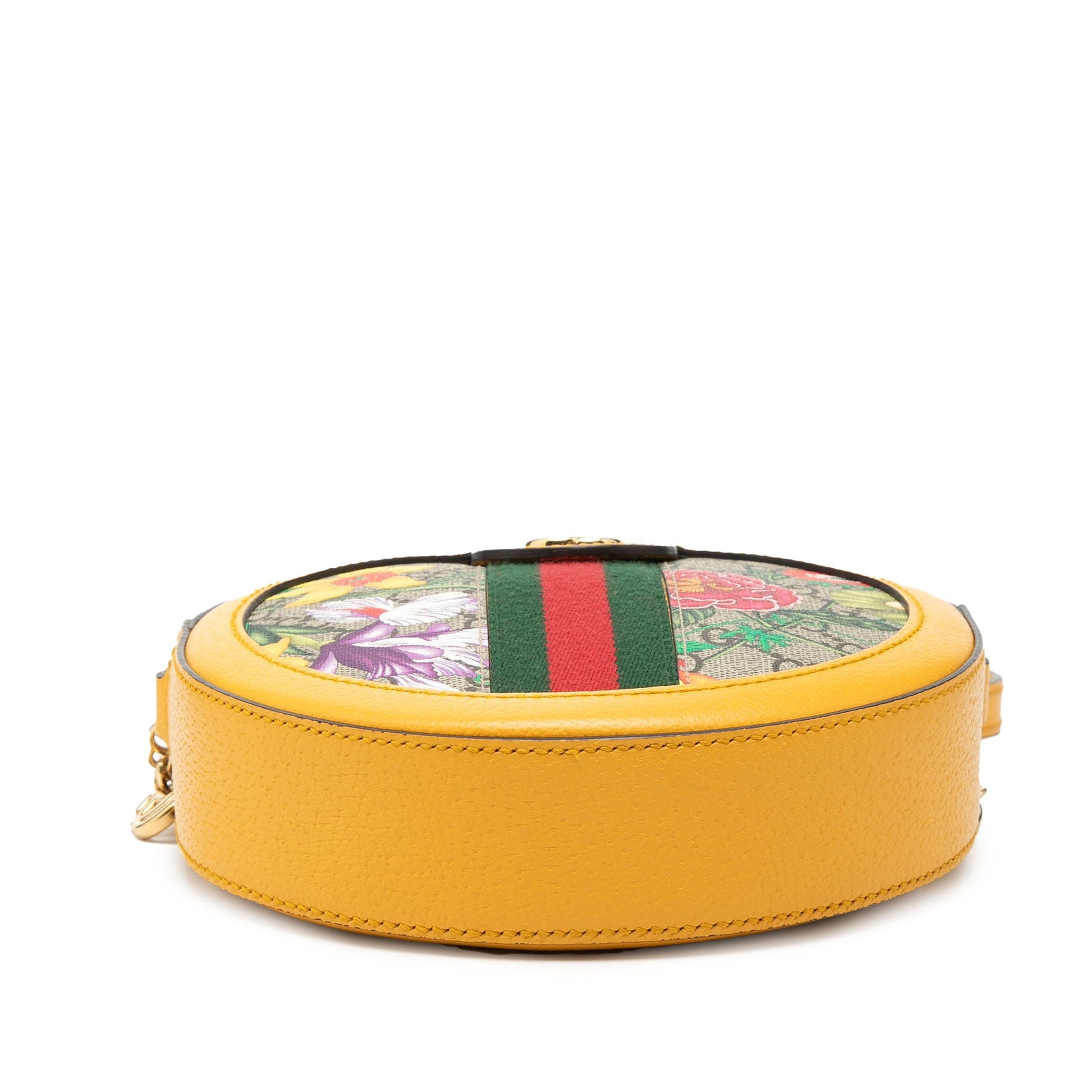 Gucci Mini GG Supreme Flora Ophidia Round Crossbody