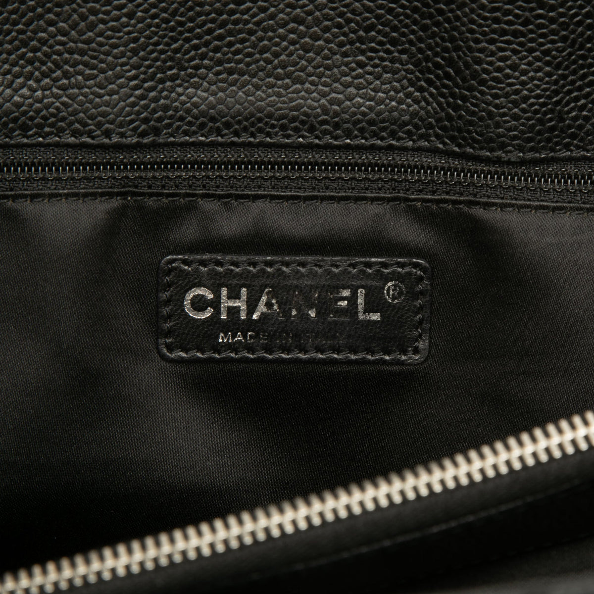 Chanel Caviar Grand Shopping Tote — Black