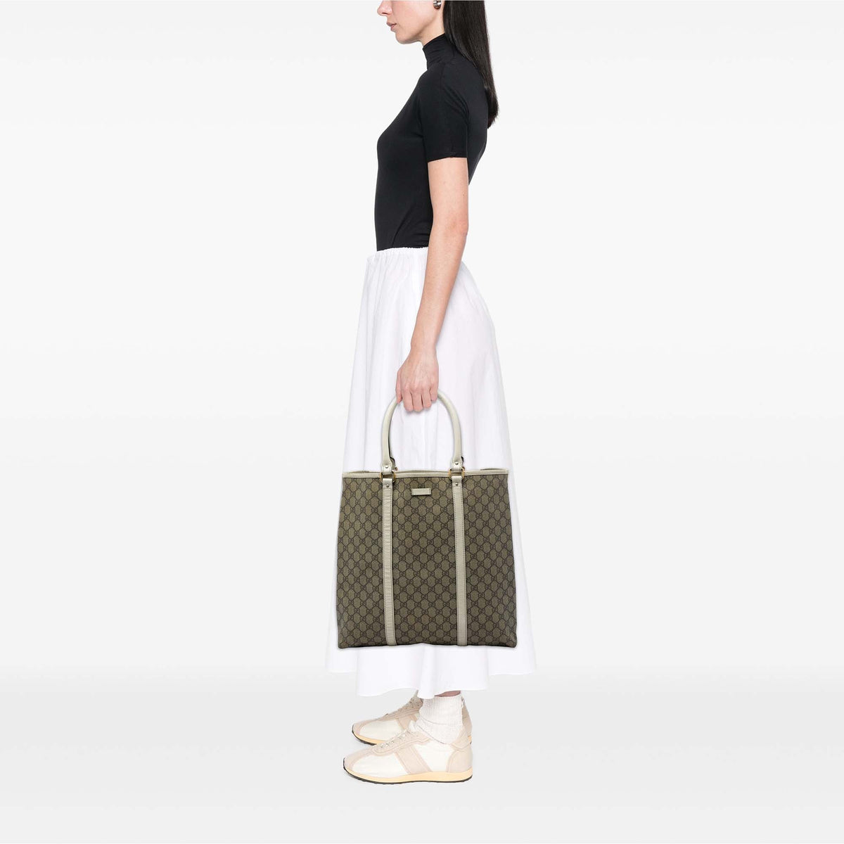 Gucci GG Supreme Joy Vertical Tote — White