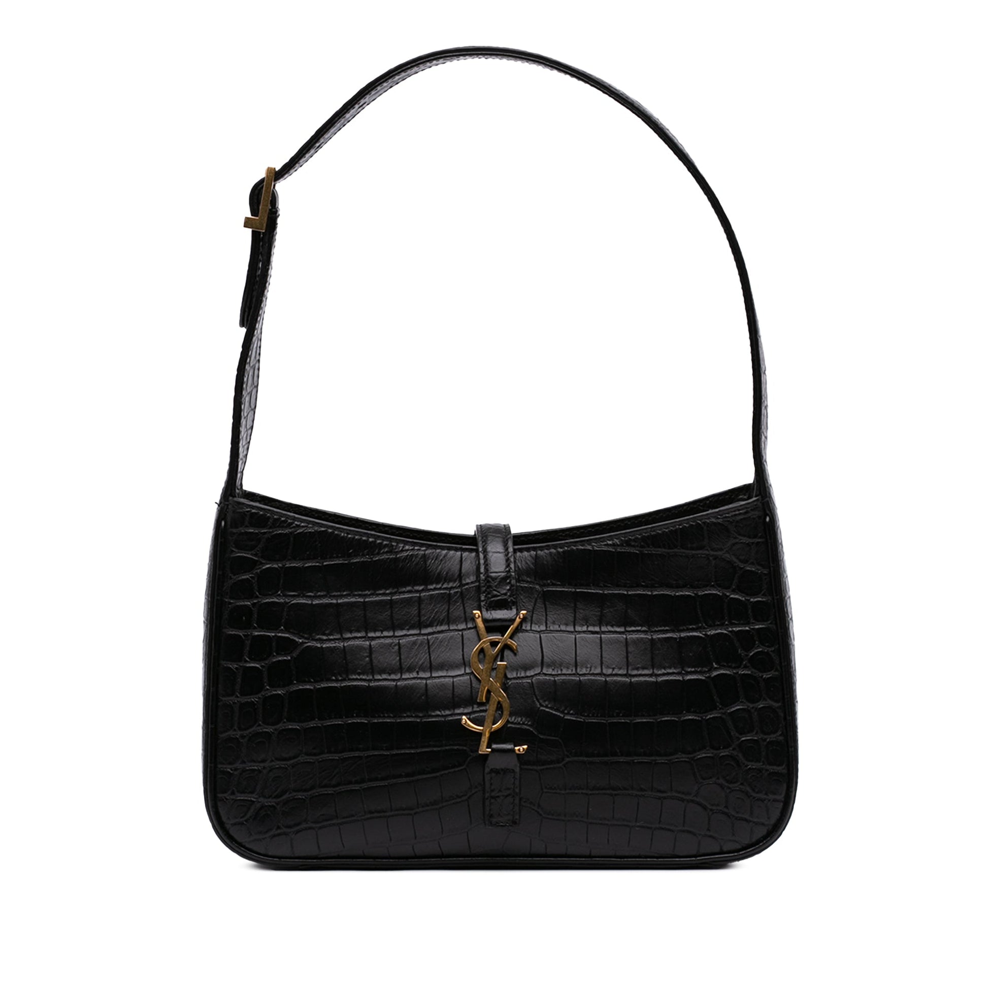 Saint Laurent Croc Embossed Leather Le 5 A 7