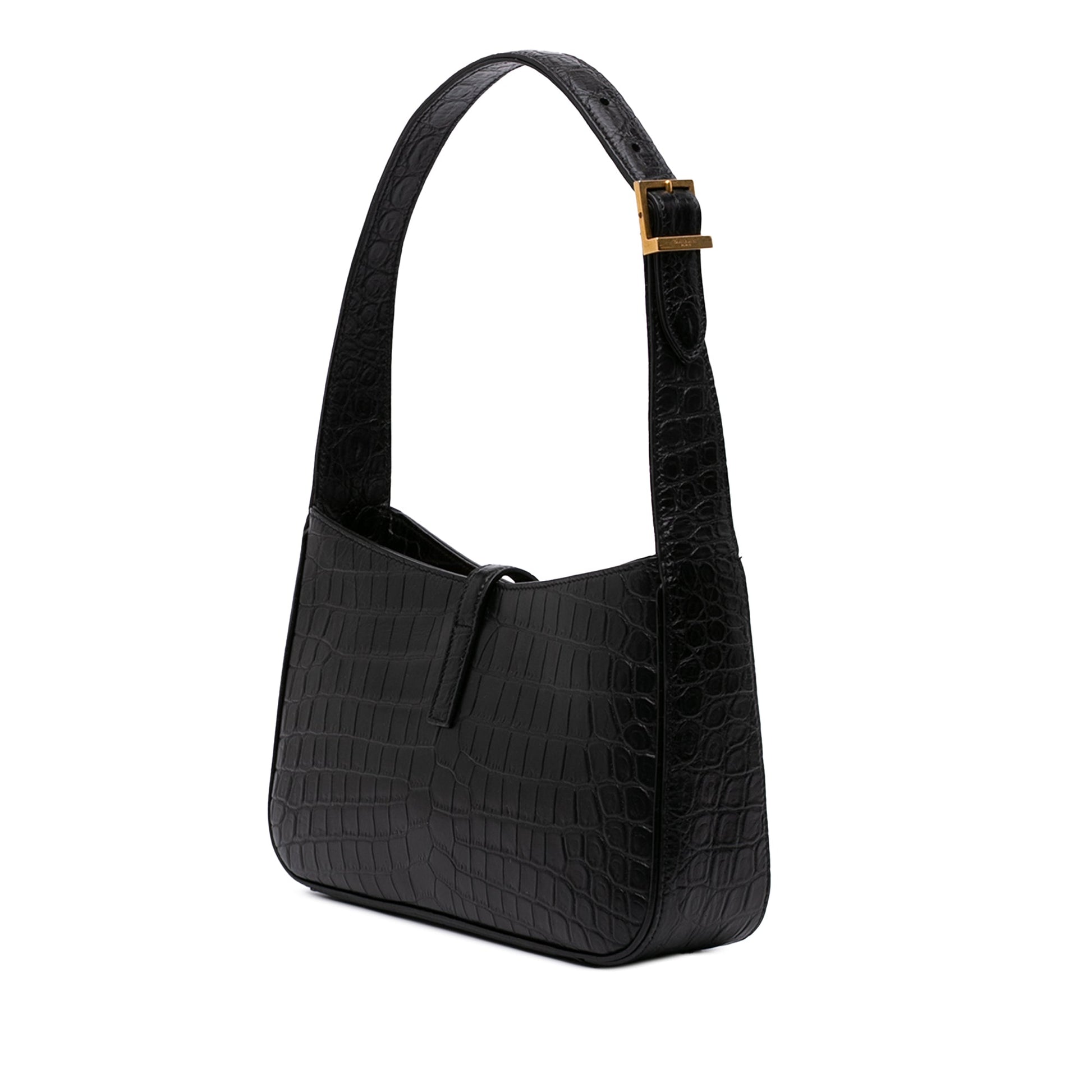 Saint Laurent Croc Embossed Leather Le 5 A 7