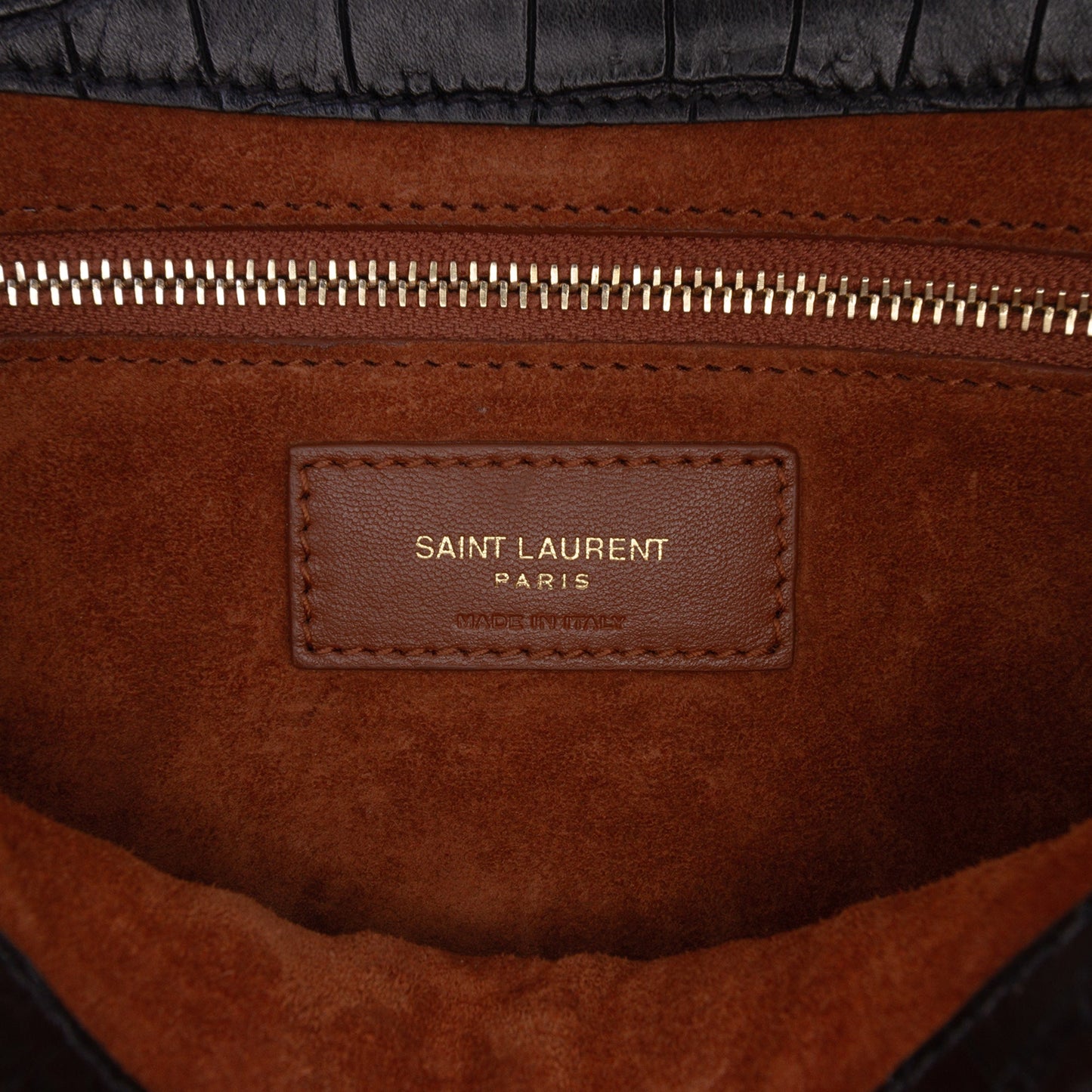 Saint Laurent Croc Embossed Leather Le 5 A 7