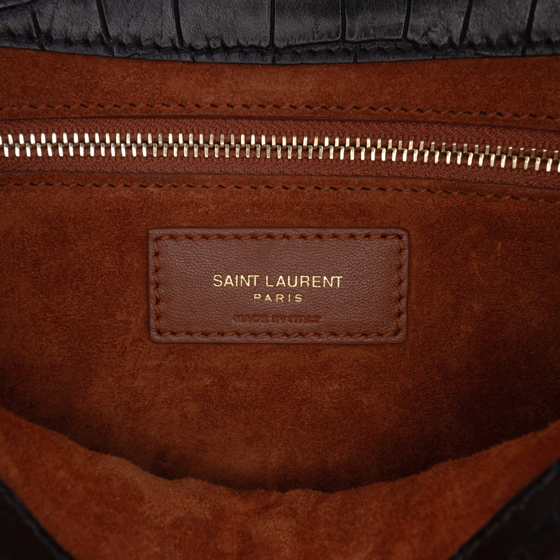 Saint Laurent Croc Embossed Leather Le 5 A 7