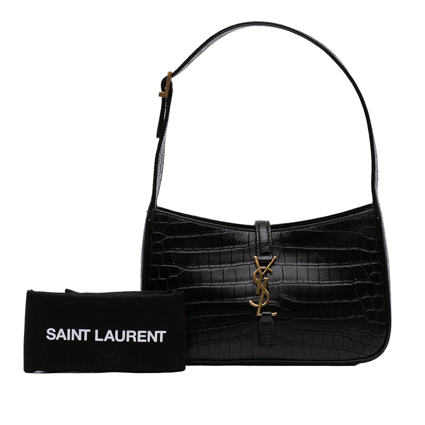 Saint Laurent Croc Embossed Leather Le 5 A 7