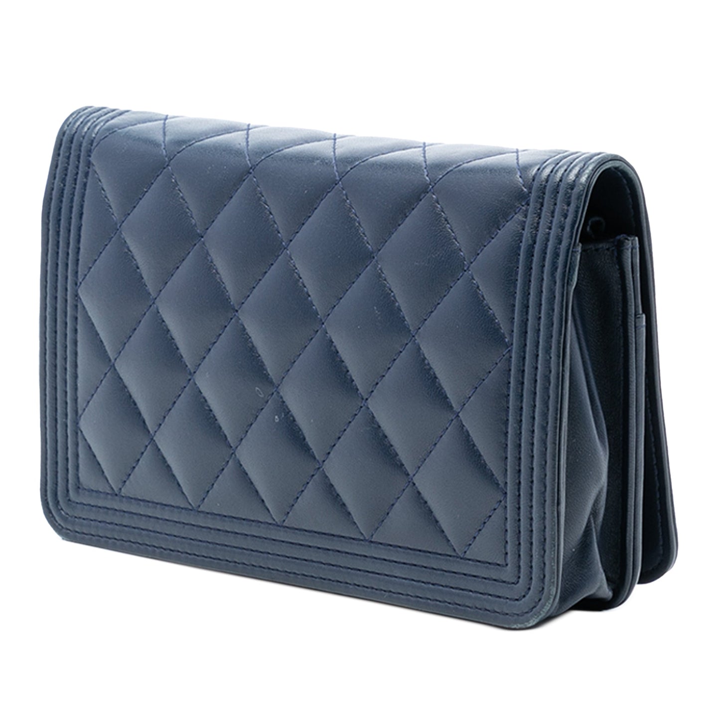 Chanel Quilted Lambskin Boy Wallet On Chain