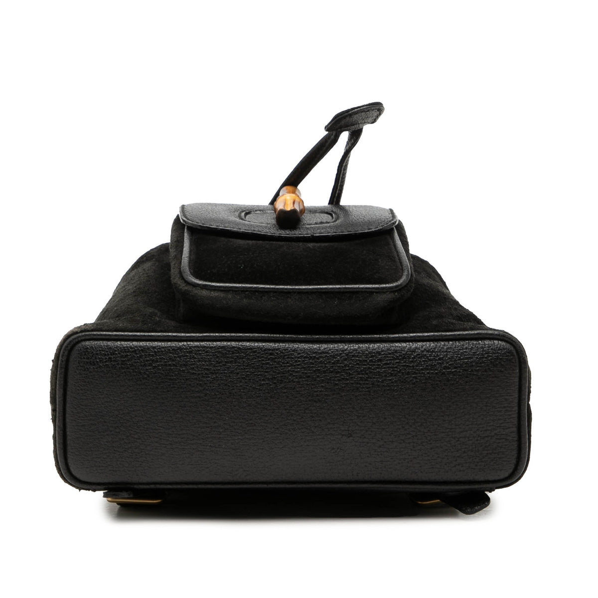 Gucci Suede Bamboo Drawstring Backpack