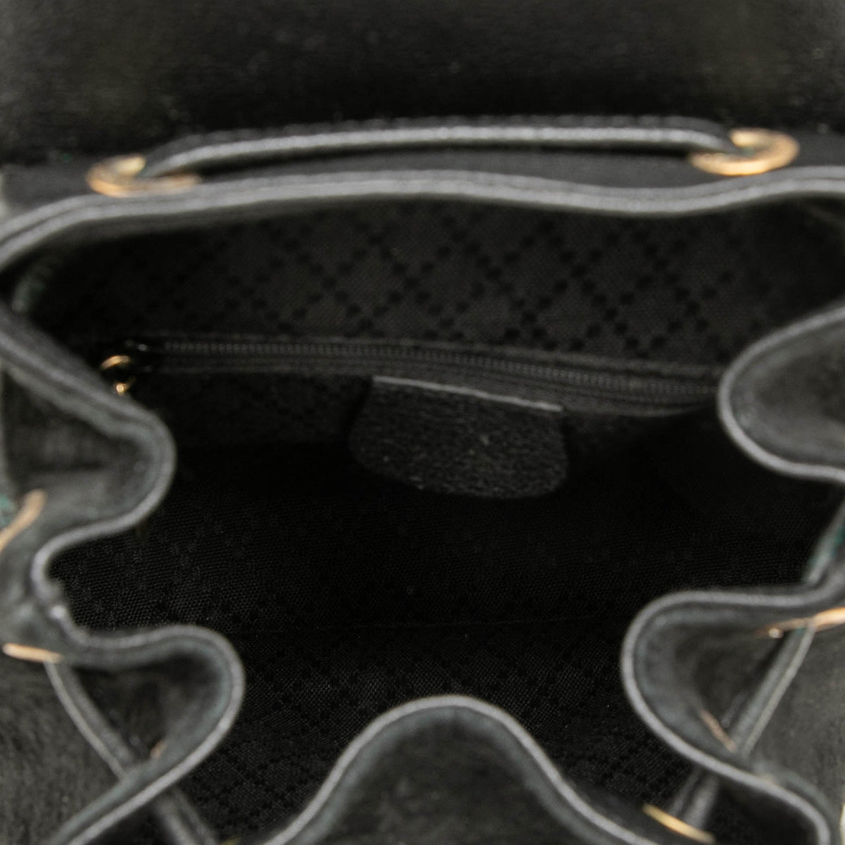 Gucci Suede Bamboo Drawstring Backpack