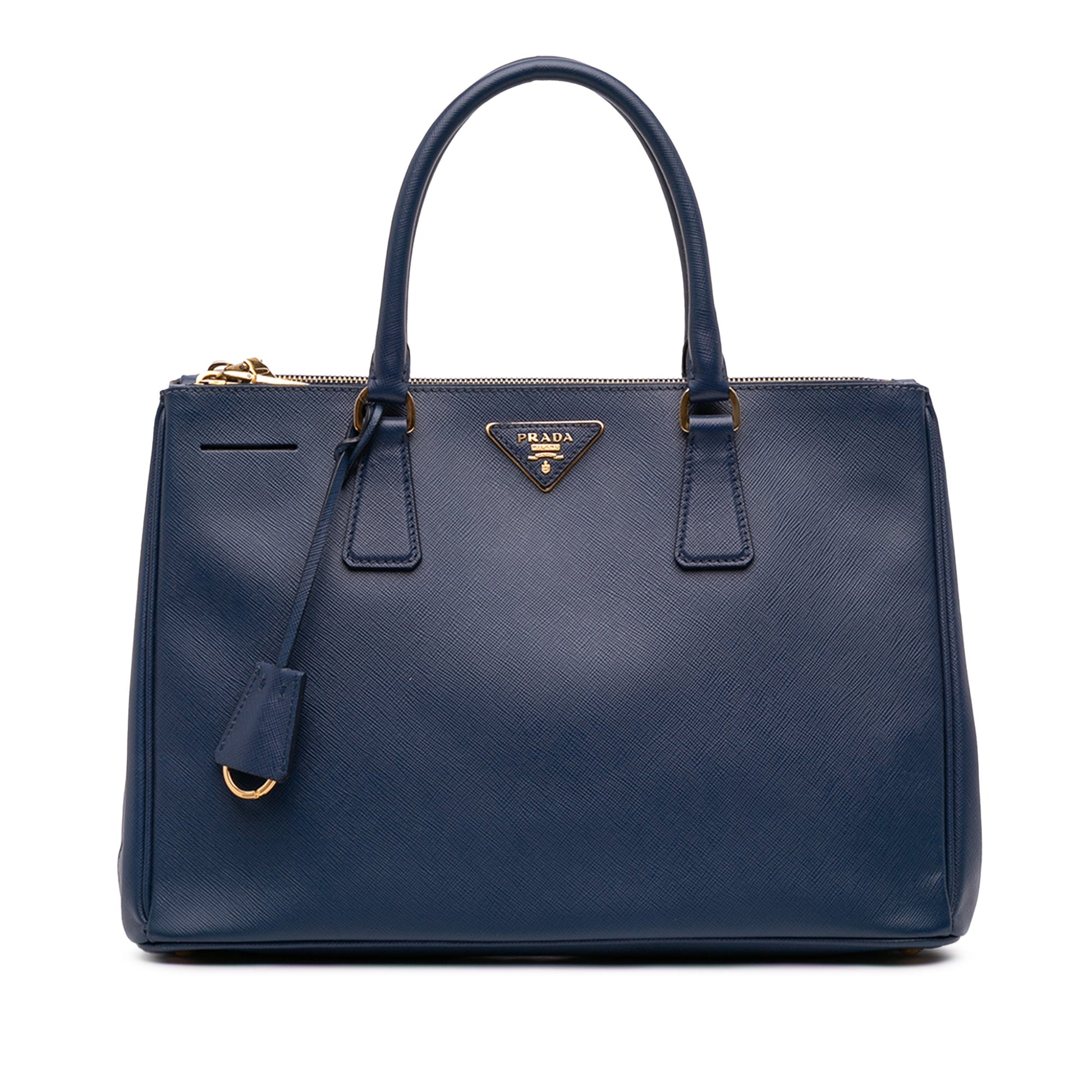 Prada Medium Saffiano Lux Galleria Double Zip Satchel
