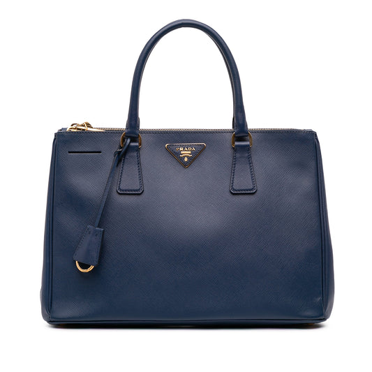 Prada Medium Saffiano Lux Galleria Double Zip Satchel