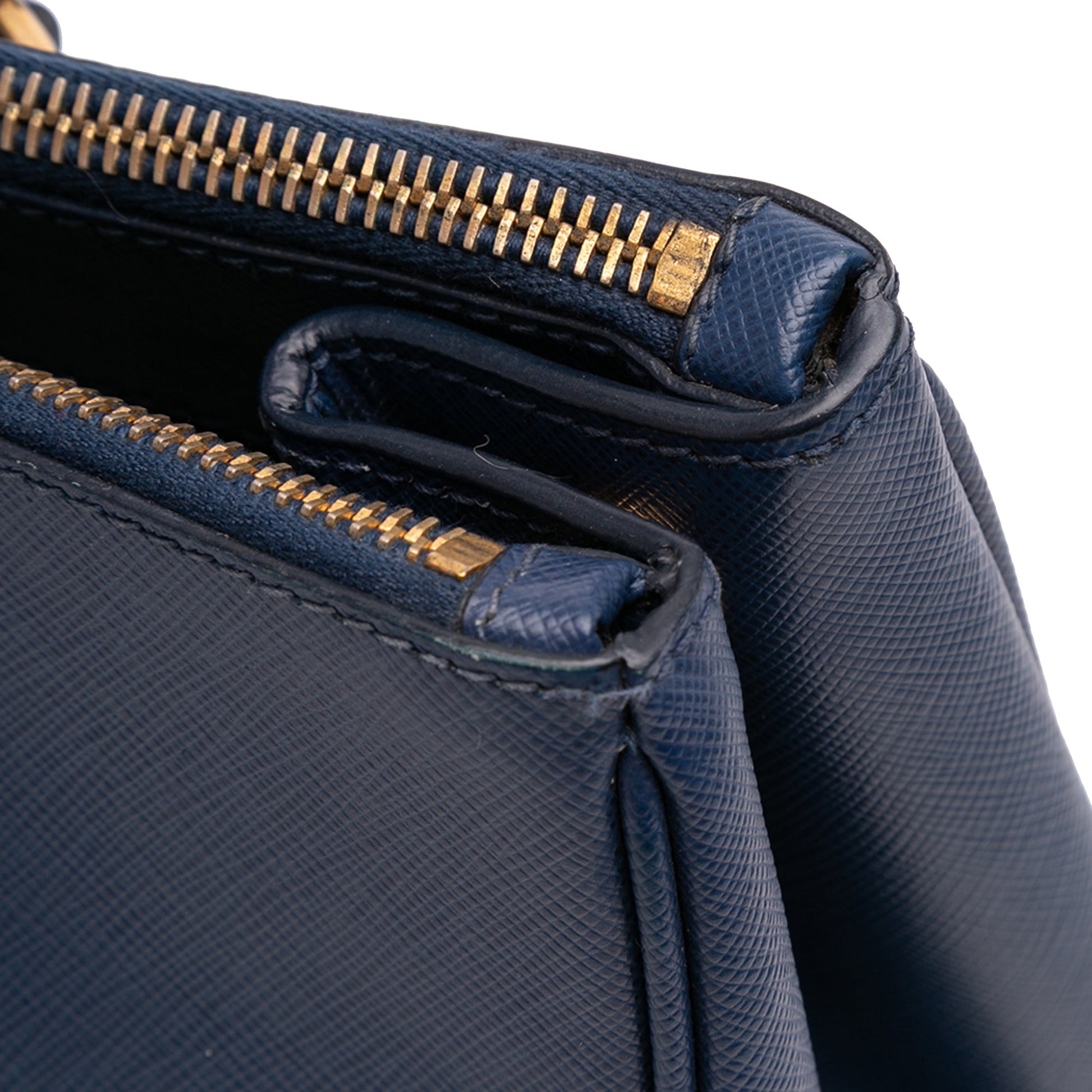 Prada Medium Saffiano Lux Galleria Double Zip Satchel