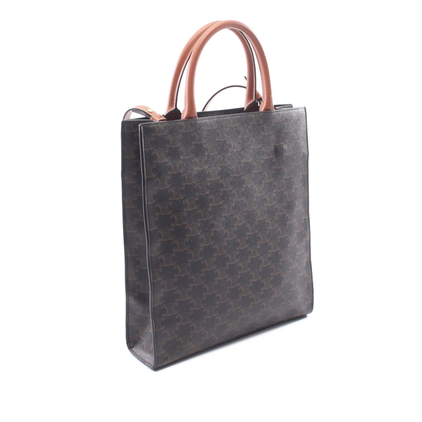 Celine Small Triomphe Coated Canvas Vertical Cabas Tote