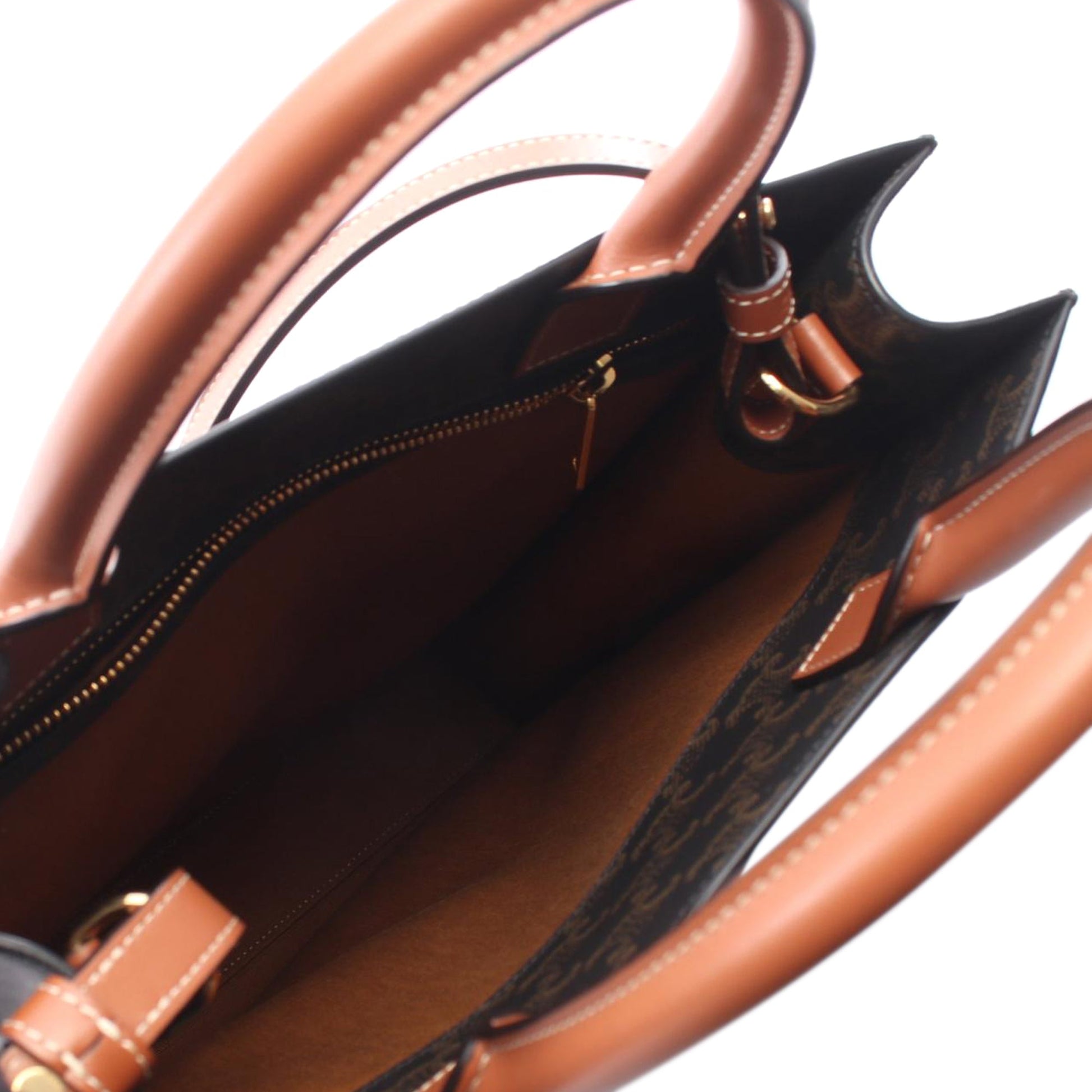 Celine Small Triomphe Coated Canvas Vertical Cabas Tote