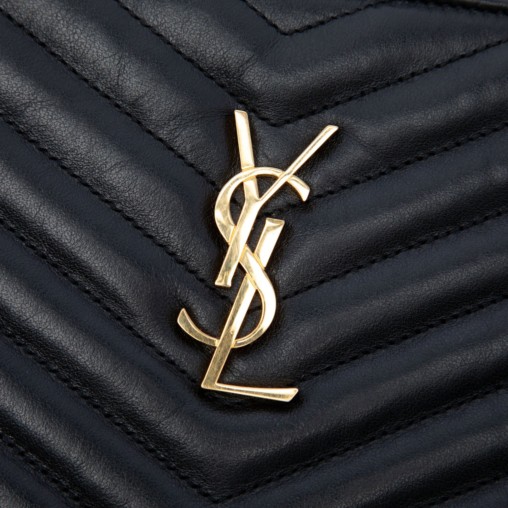 Saint Laurent Chevron Calfskin Cassandre Document Holder
