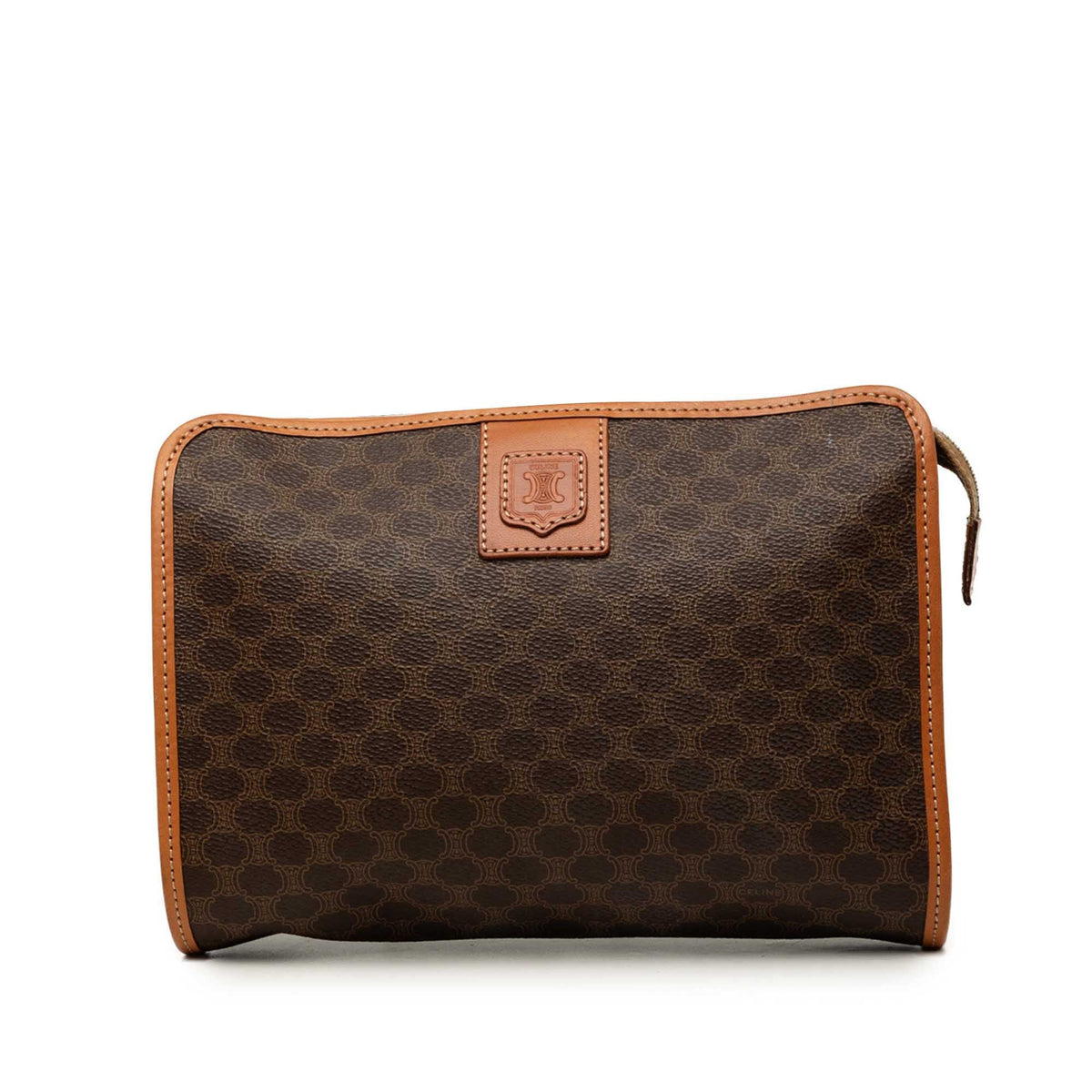 Celine Macadam Coated Canvas Clutch