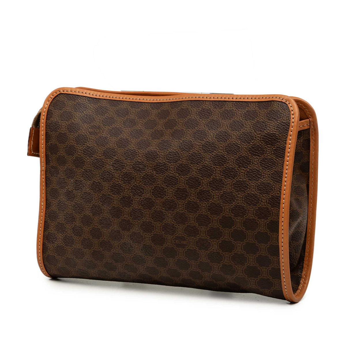 Celine Macadam Coated Canvas Clutch