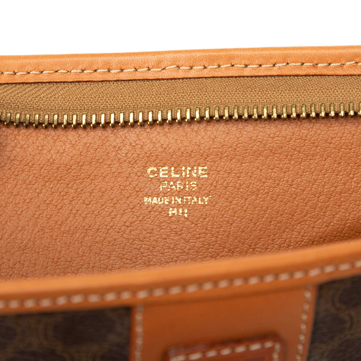 Celine Macadam Coated Canvas Clutch