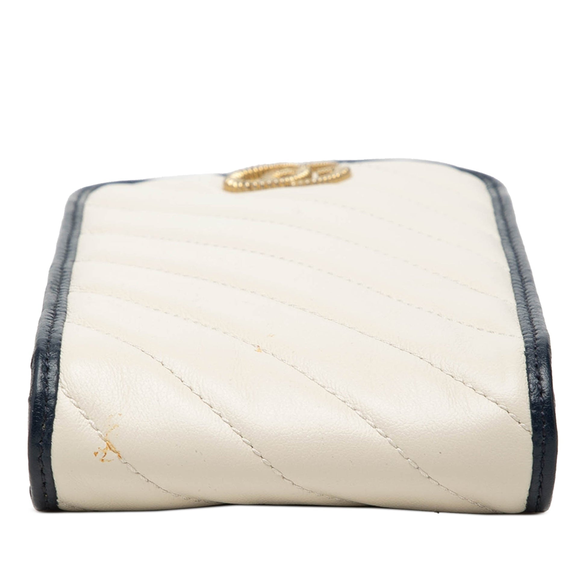Gucci GG Marmont Matelasse Diagonal Calfskin Torchon Phone Holder Crossbody