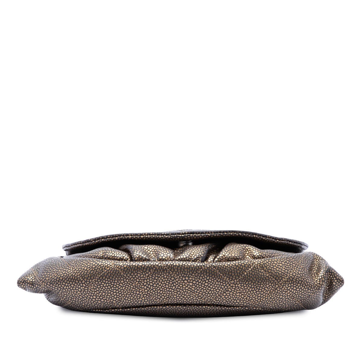 Chanel CC Metallic Caviar Half Moon Wallet on Chain