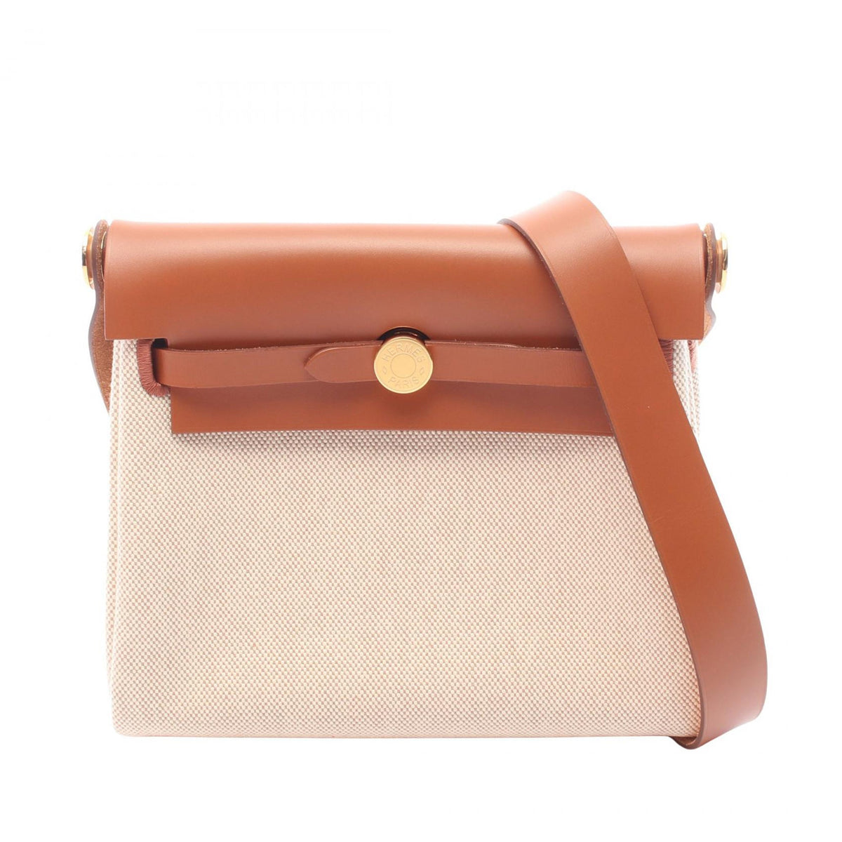 Hermès Military Toile and Vache Hunter Herbag Zip 20