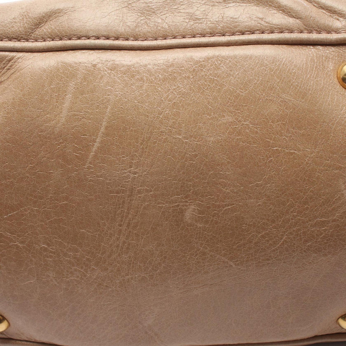 Miu Miu Leather Satchel — Beige