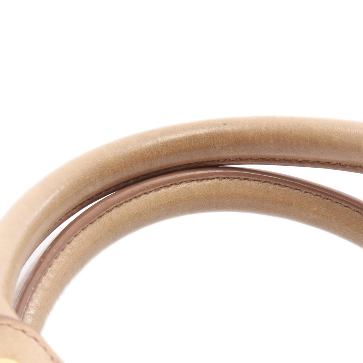 Miu Miu Leather Satchel — Beige