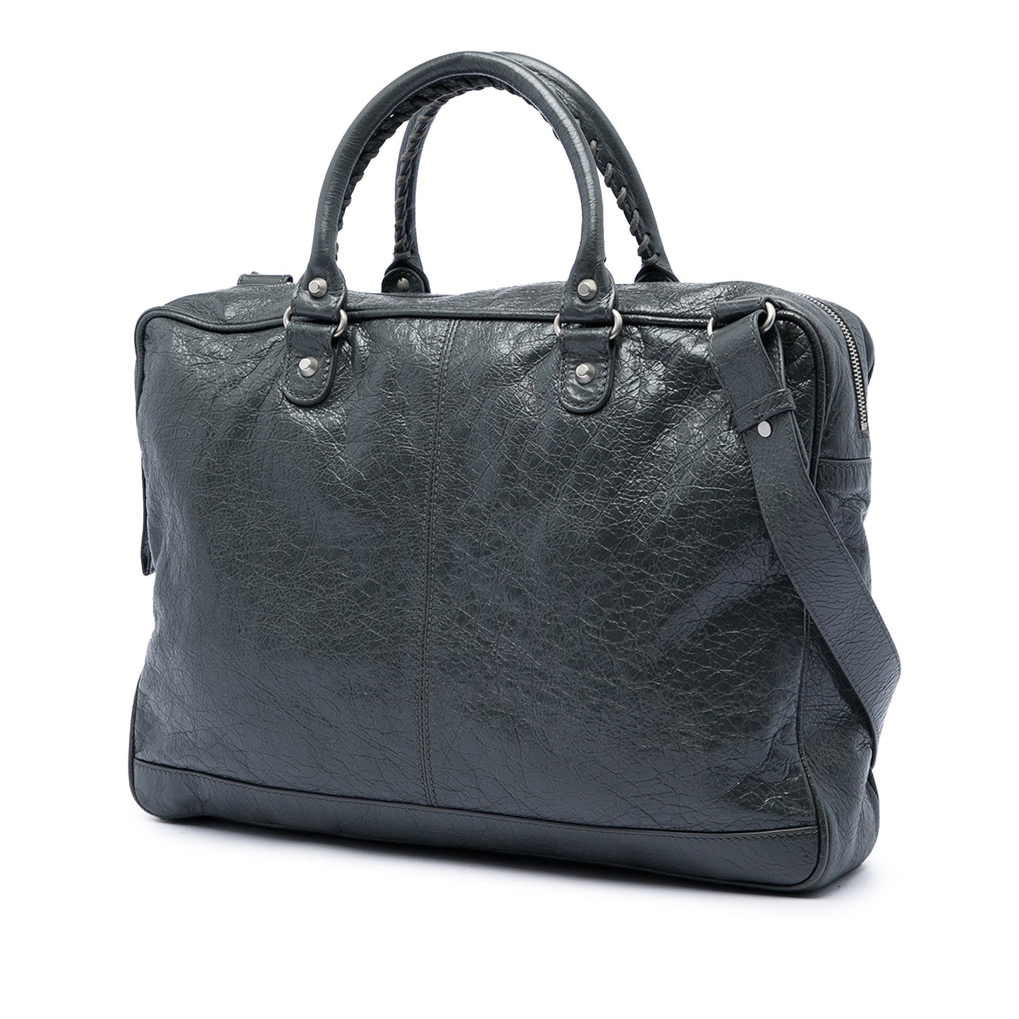 Balenciaga Mini Lambskin Motocross Classic Folder Business Bag