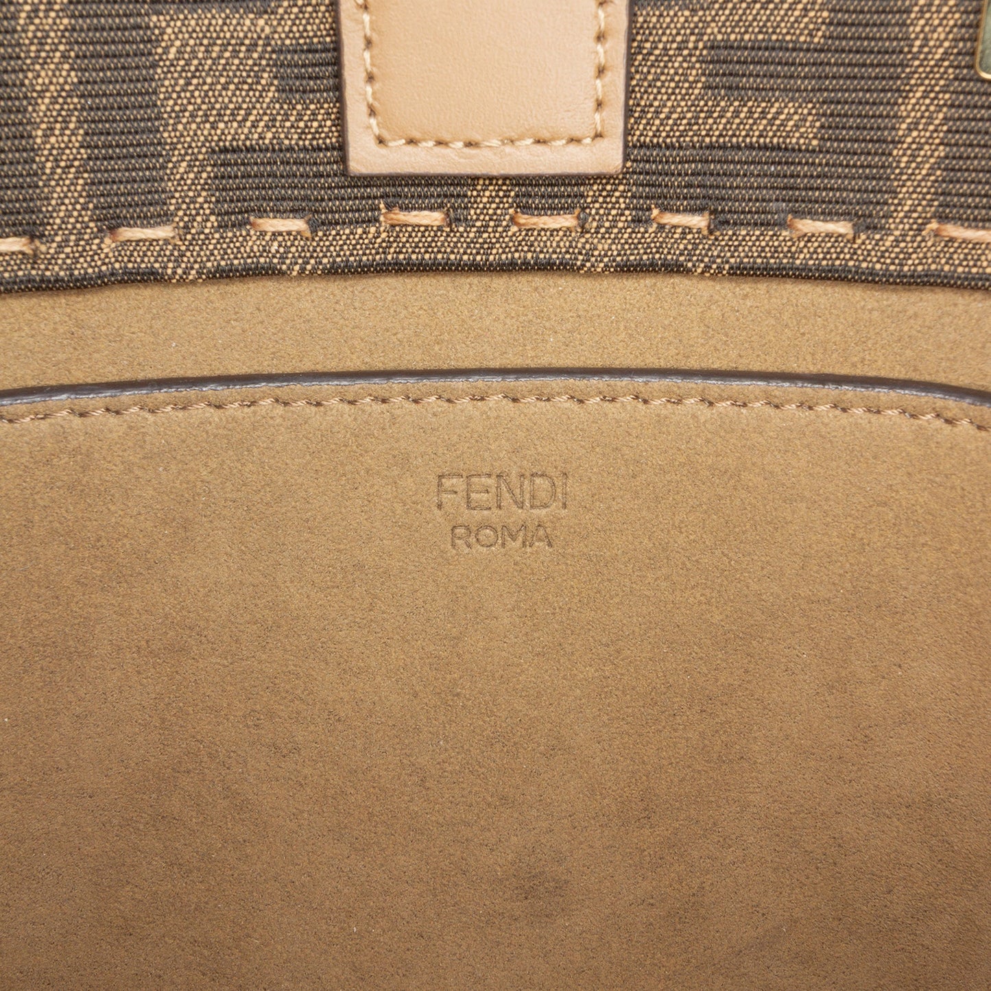 Fendi Small Zucca Canvas Sunshine Shopper Tote
