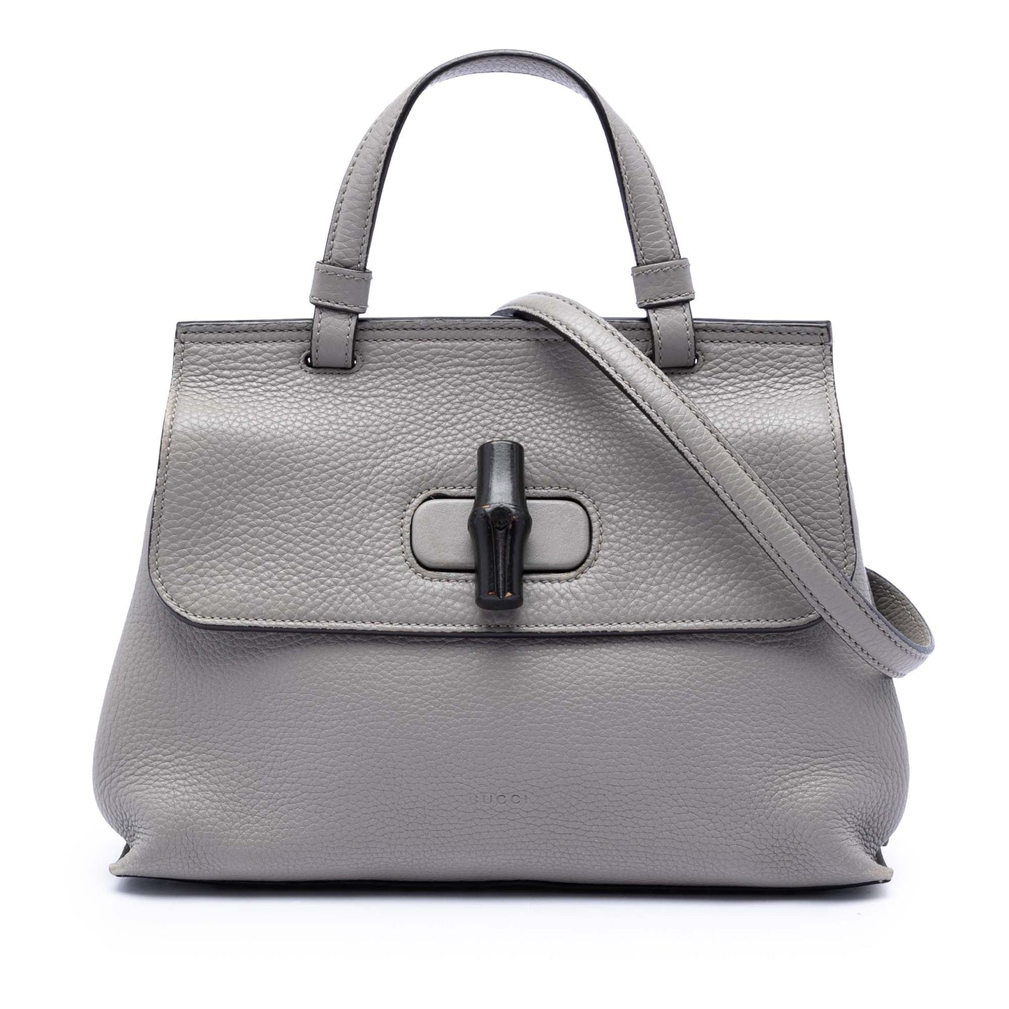 Small Leather Bamboo Daily Satchel