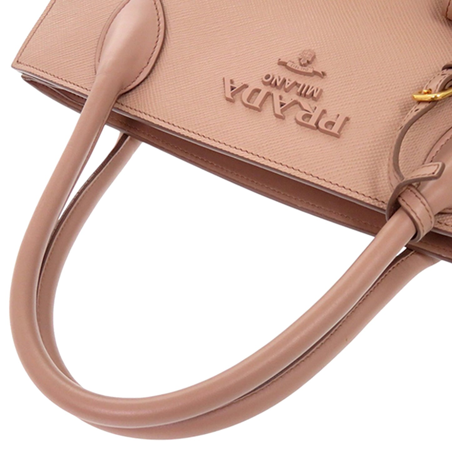 Prada Medium Saffiano Cuir Monochrome Top Handle Tote