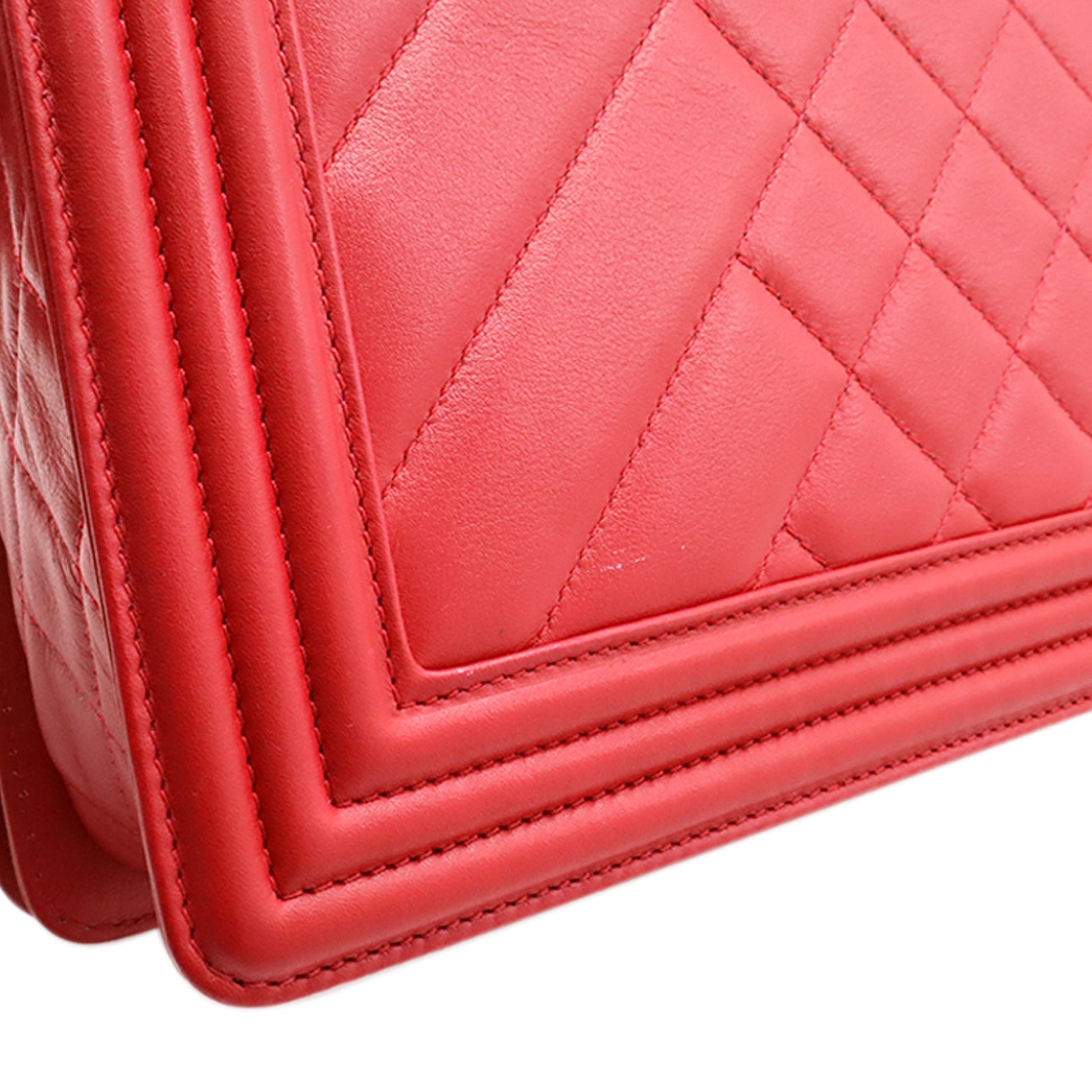 Chanel Medium Chevron and Diamond Quilted Lambskin Boy Flap