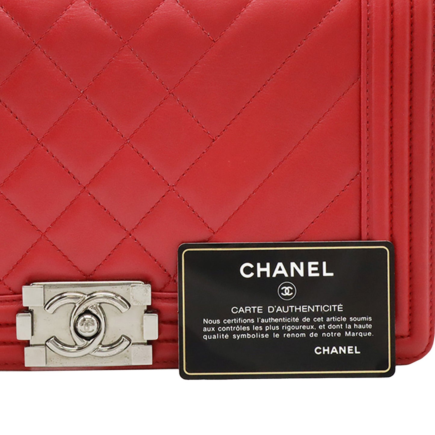 Chanel Medium Chevron and Diamond Quilted Lambskin Boy Flap