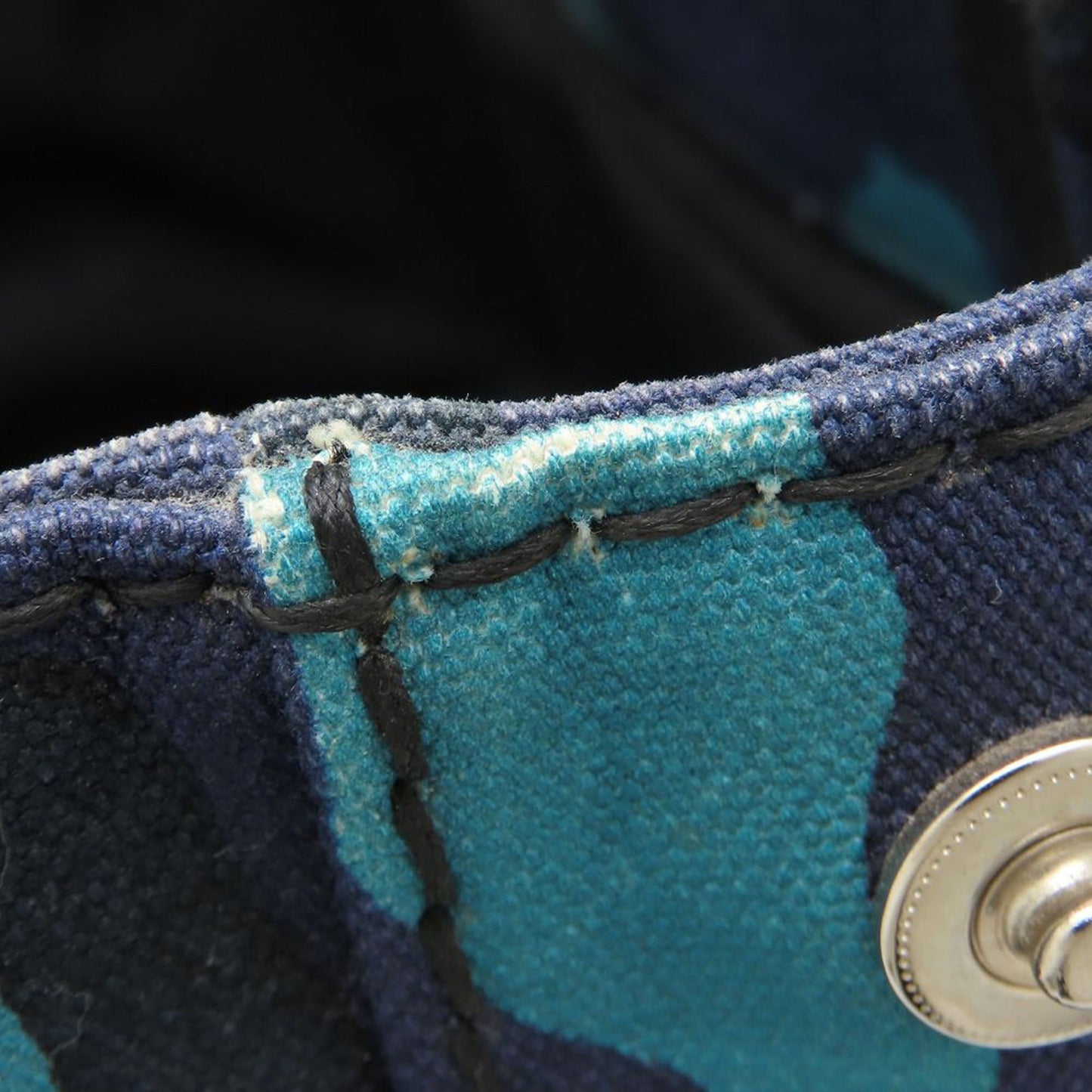 Prada Small Canvas Canapa Logo Camouflage Satchel