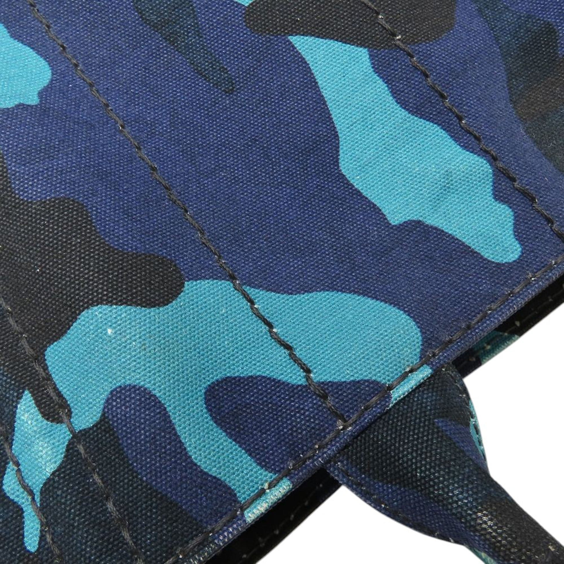 Prada Small Canvas Canapa Logo Camouflage Satchel