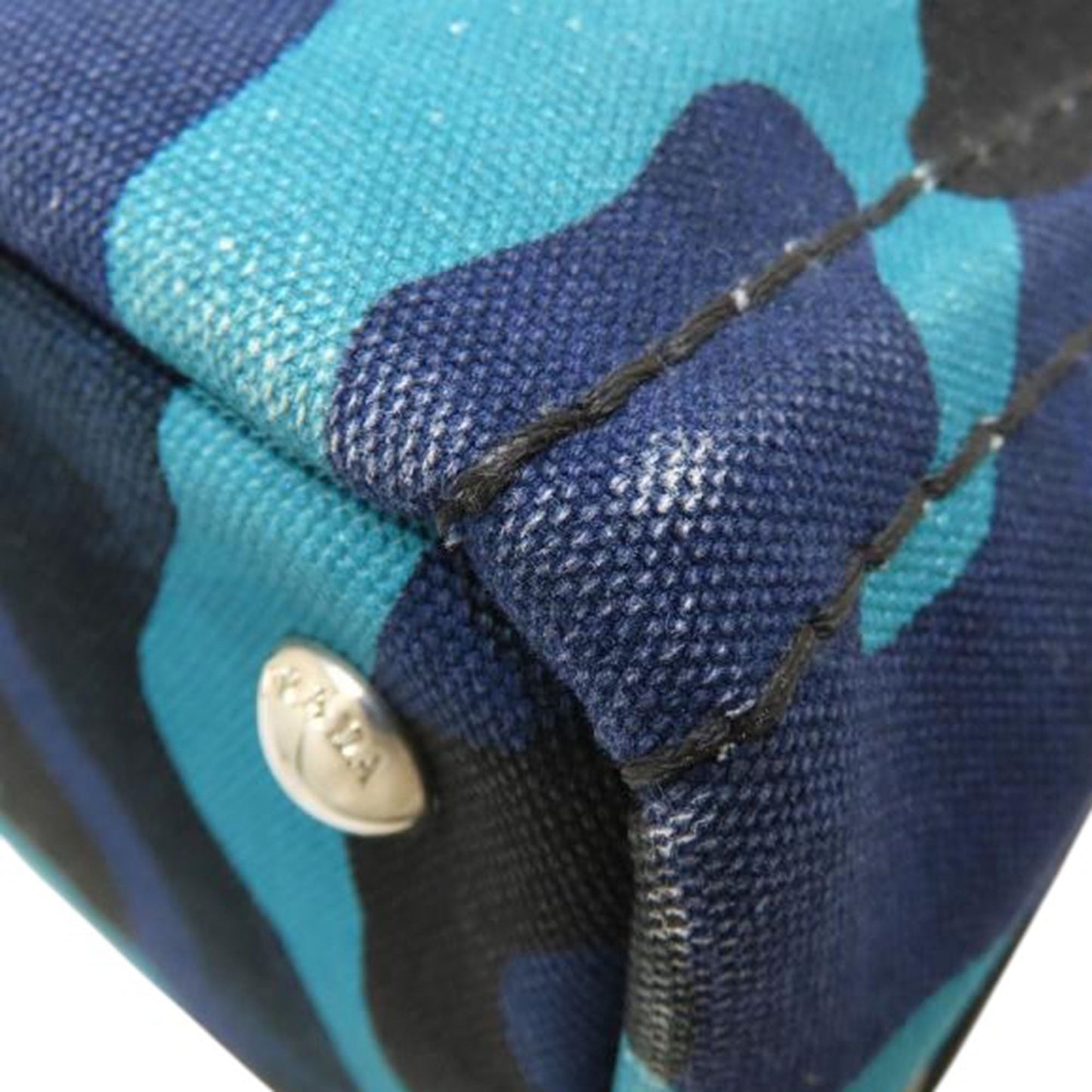 Prada Small Canvas Canapa Logo Camouflage Satchel