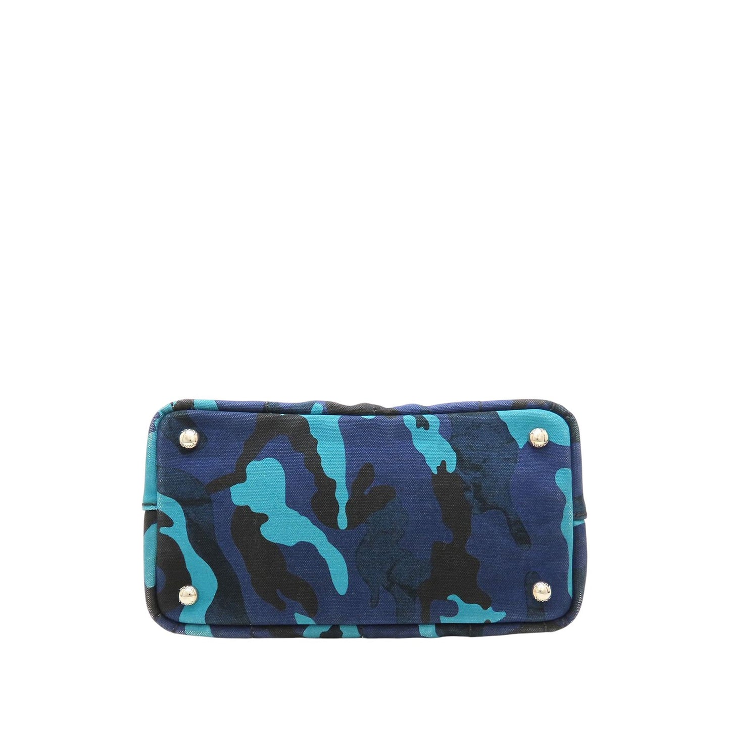 Prada Small Canvas Canapa Logo Camouflage Satchel