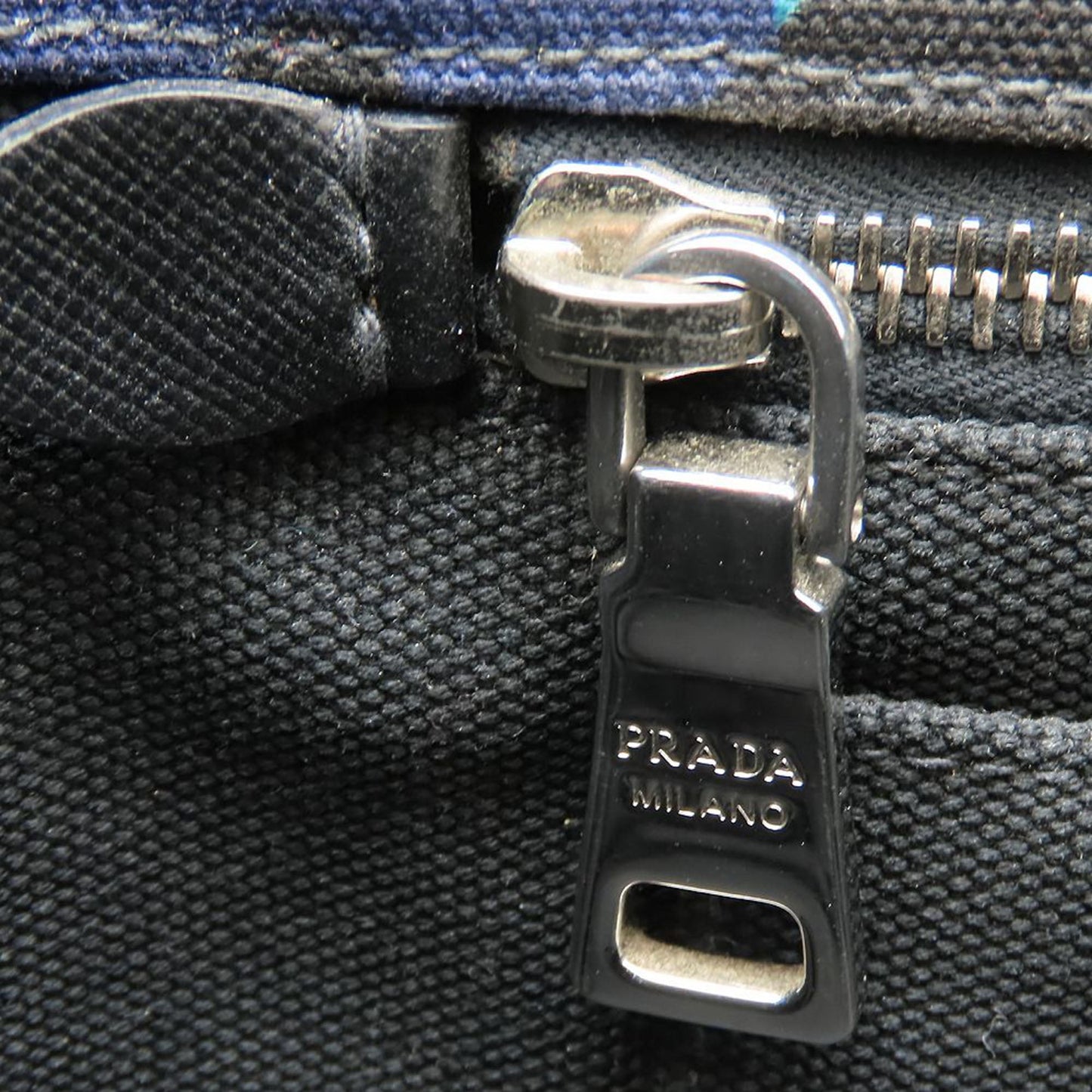 Prada Small Canvas Canapa Logo Camouflage Satchel