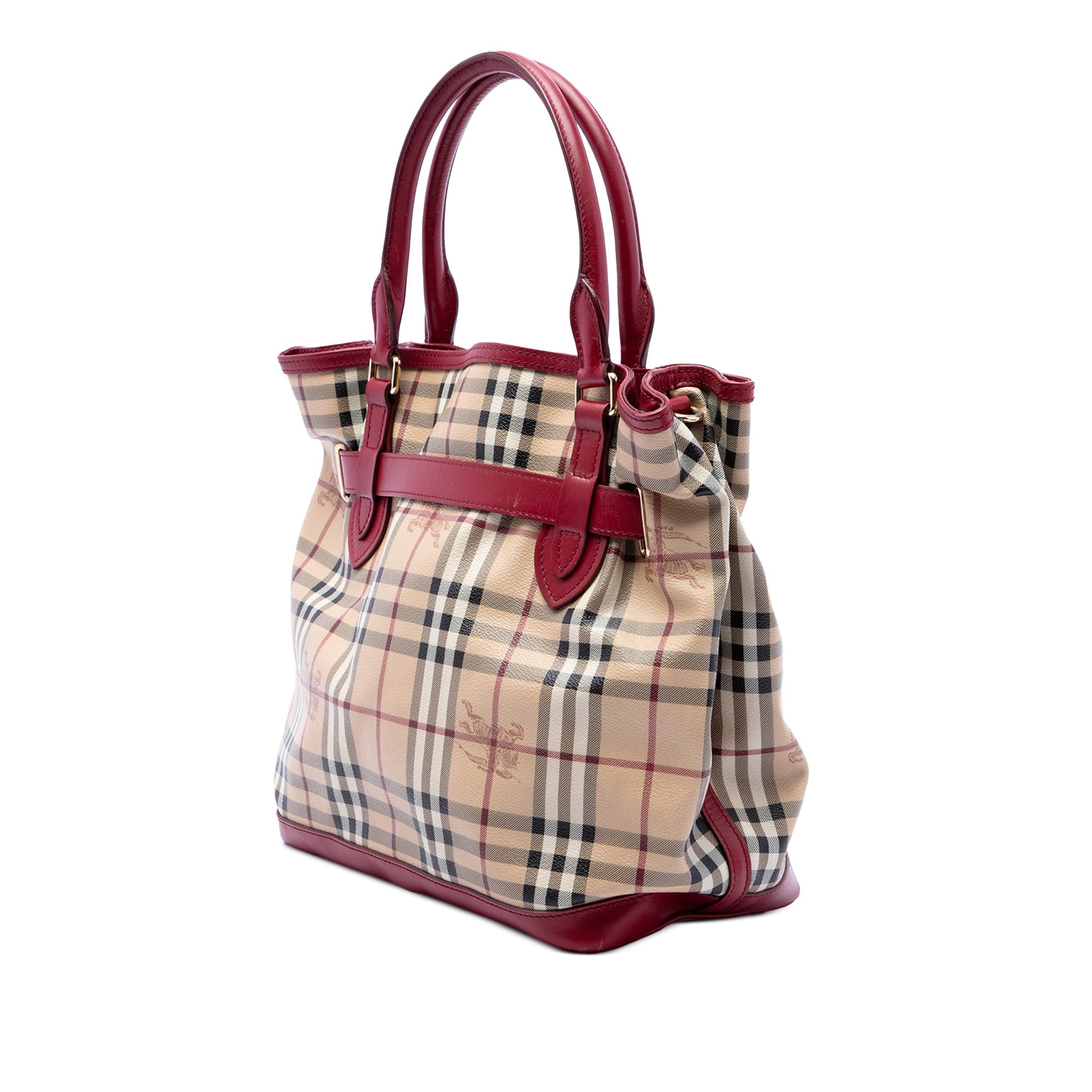 Burberry Haymarket Check Coated Canvas Golderton Satchel