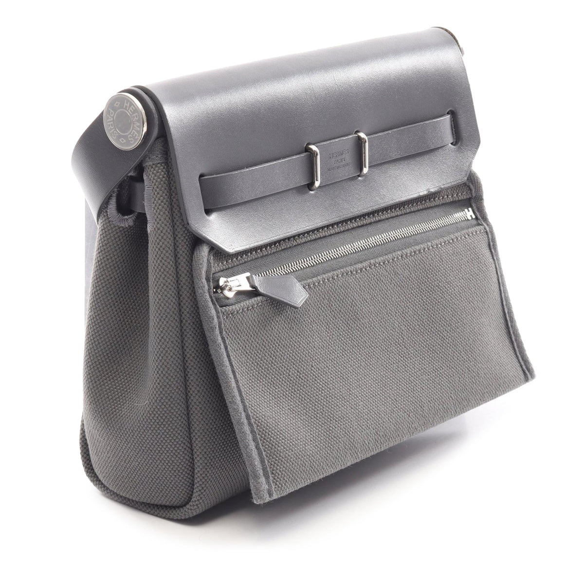 Hermès Military Toile and Vache Hunter Herbag Zip 20
