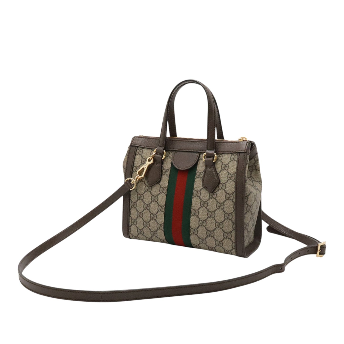 Gucci Small GG Supreme Web Ophidia Satchel