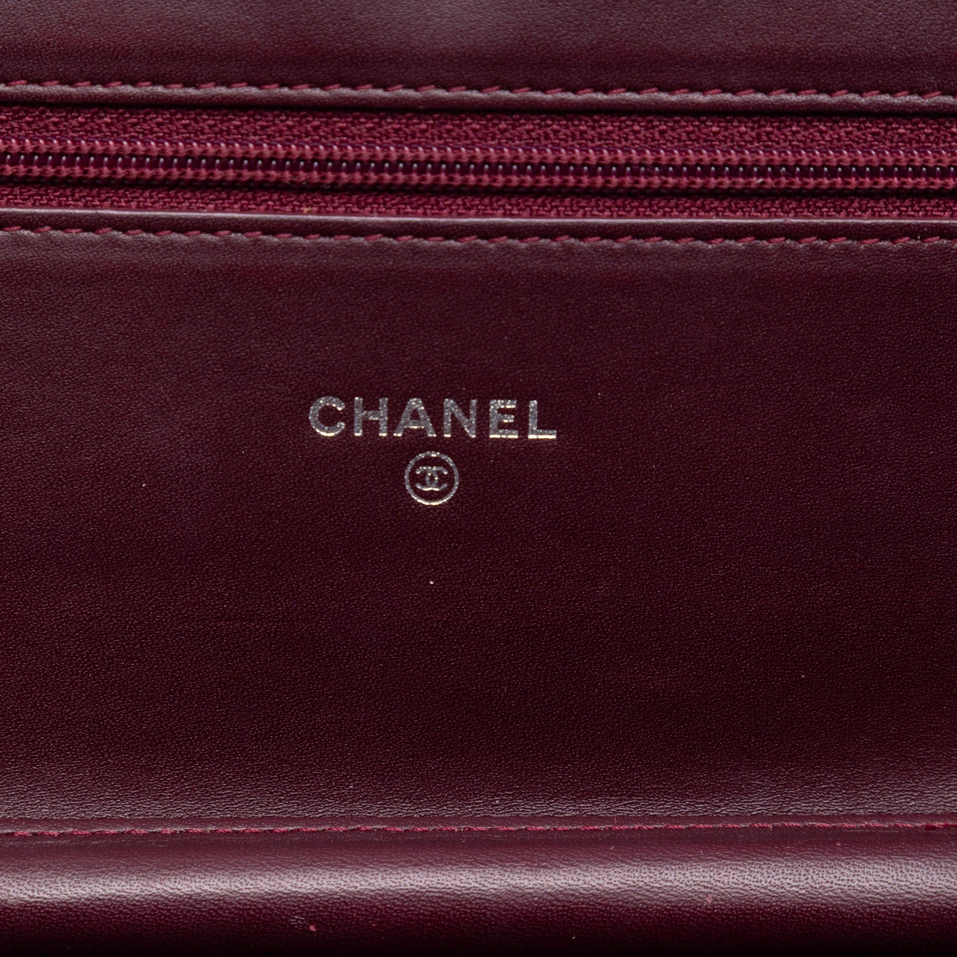Chanel CC Quilted Patent Brilliant Wallet On Chain
