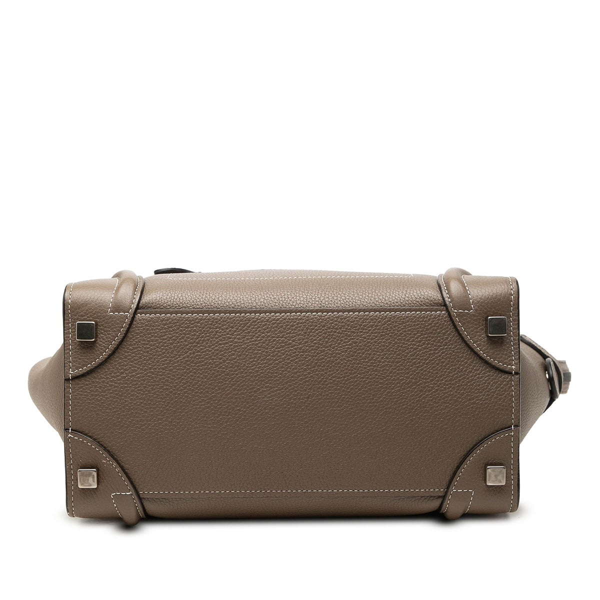 Celine Micro Drummed Calfskin Luggage Tote — Brown