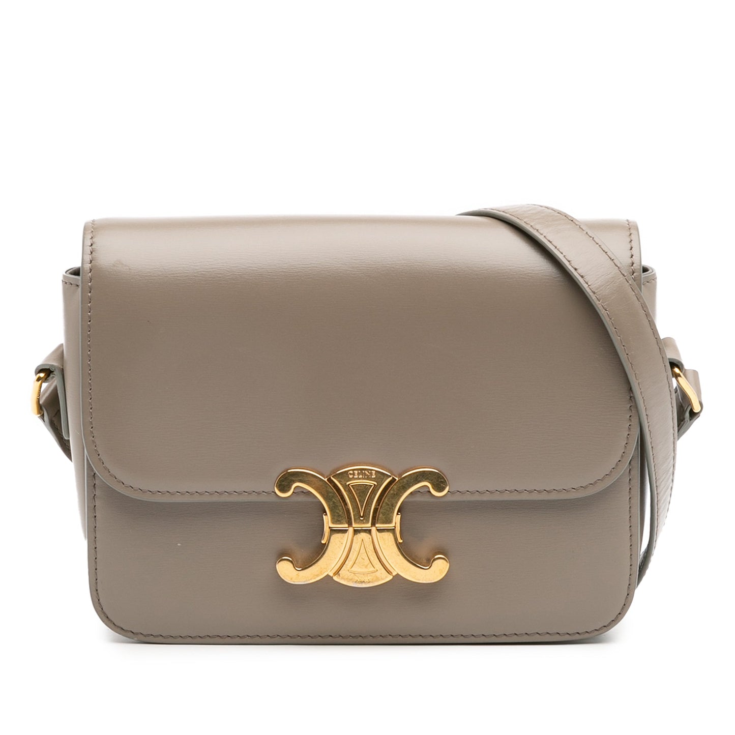 Celine Teen Shiny Calfskin Triomphe Crossbody
