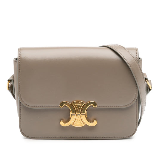 Celine Teen Shiny Calfskin Triomphe Crossbody
