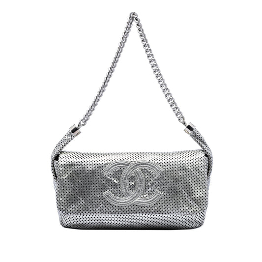 Chanel Metallic Glazed Calfskin Perforated Rodeo Drive Flap
