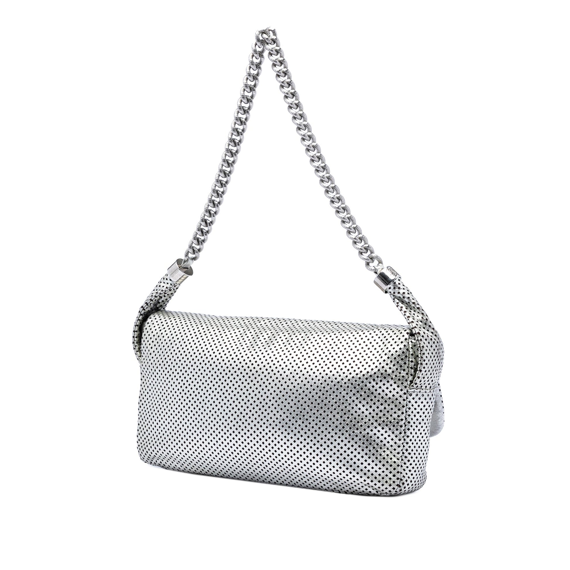 Chanel Metallic Glazed Calfskin Perforated Rodeo Drive Flap
