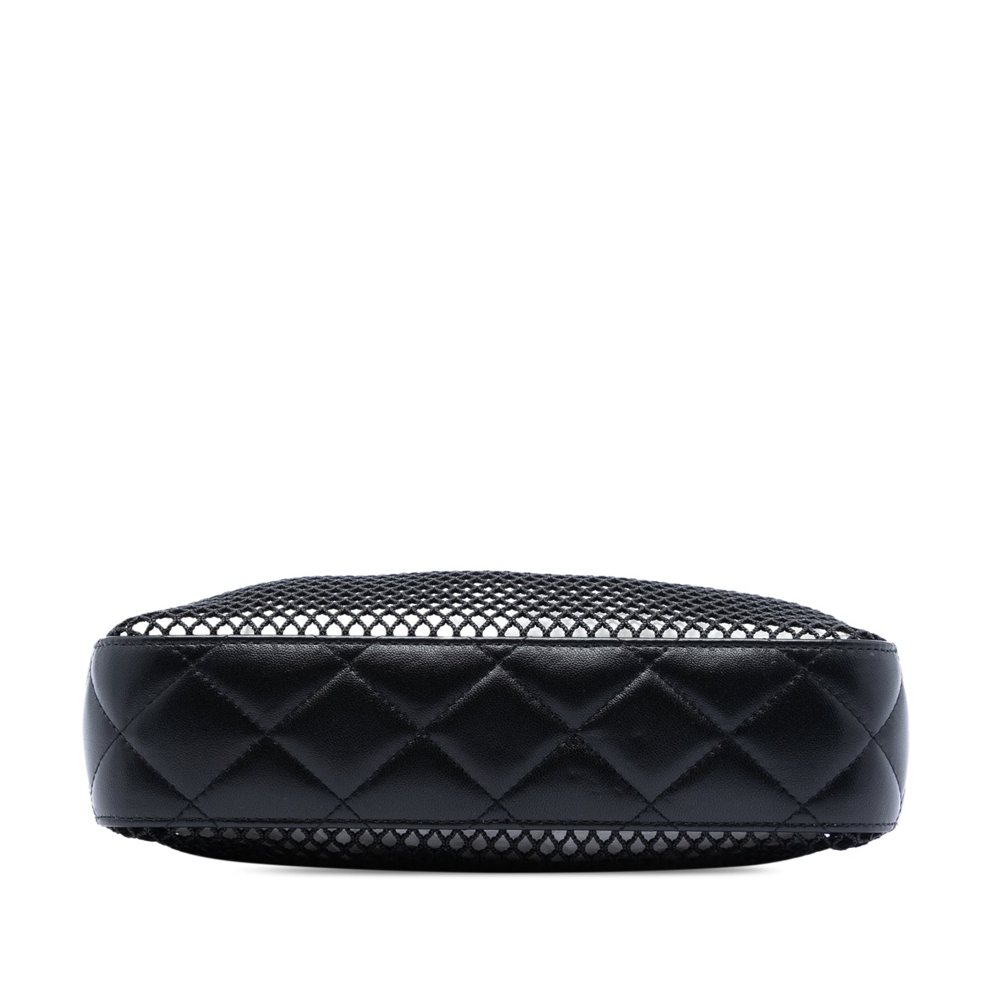 Chanel CC Mesh and Shiny Lambskin Clutch with Chain