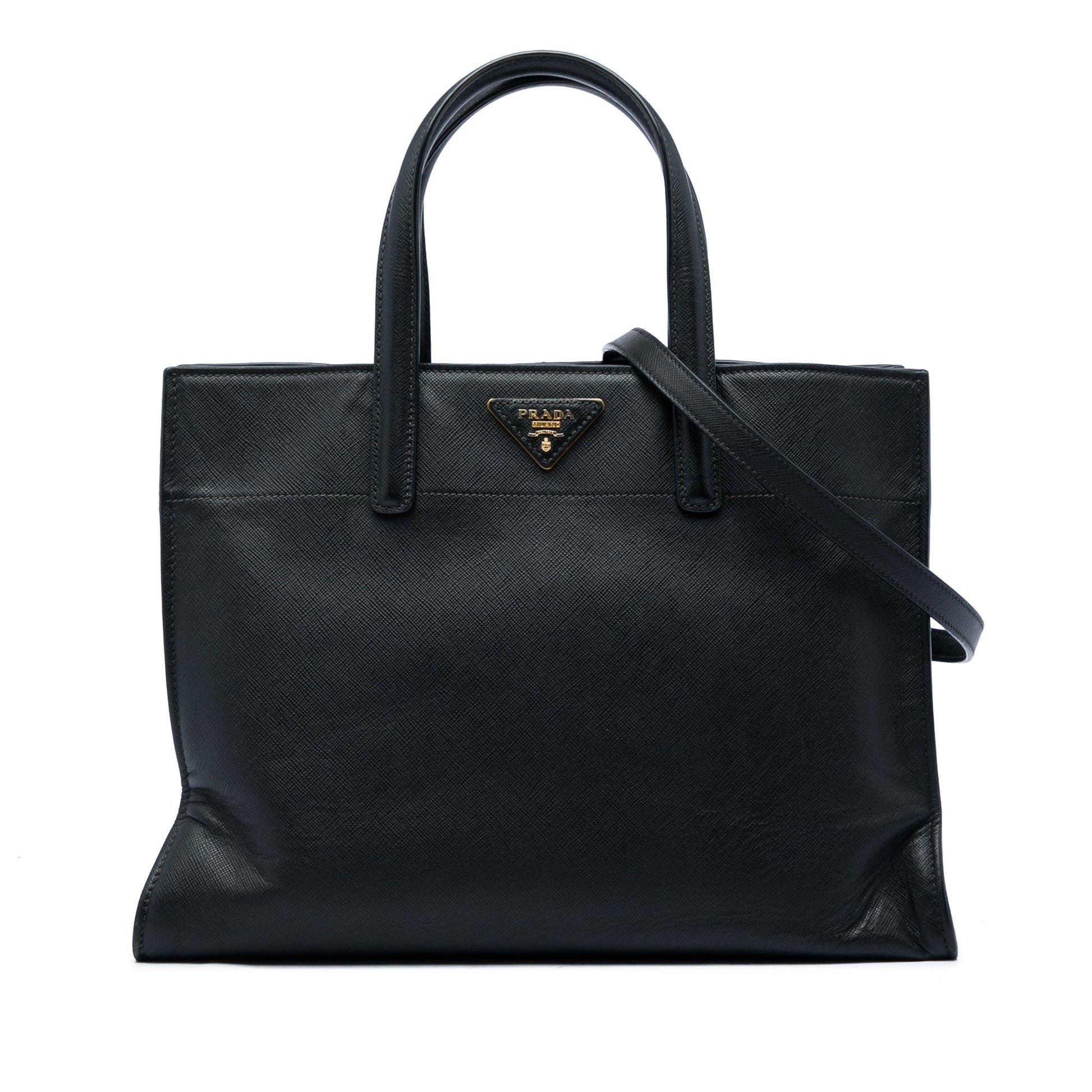 Prada Saffiano Soft Triple Pocket Tote