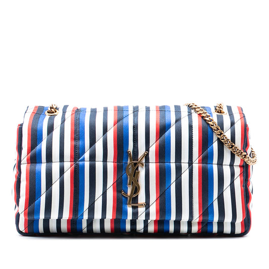 Saint Laurent Medium Quilted Silk Carre Patchwork Jamie Shoulder Bag
