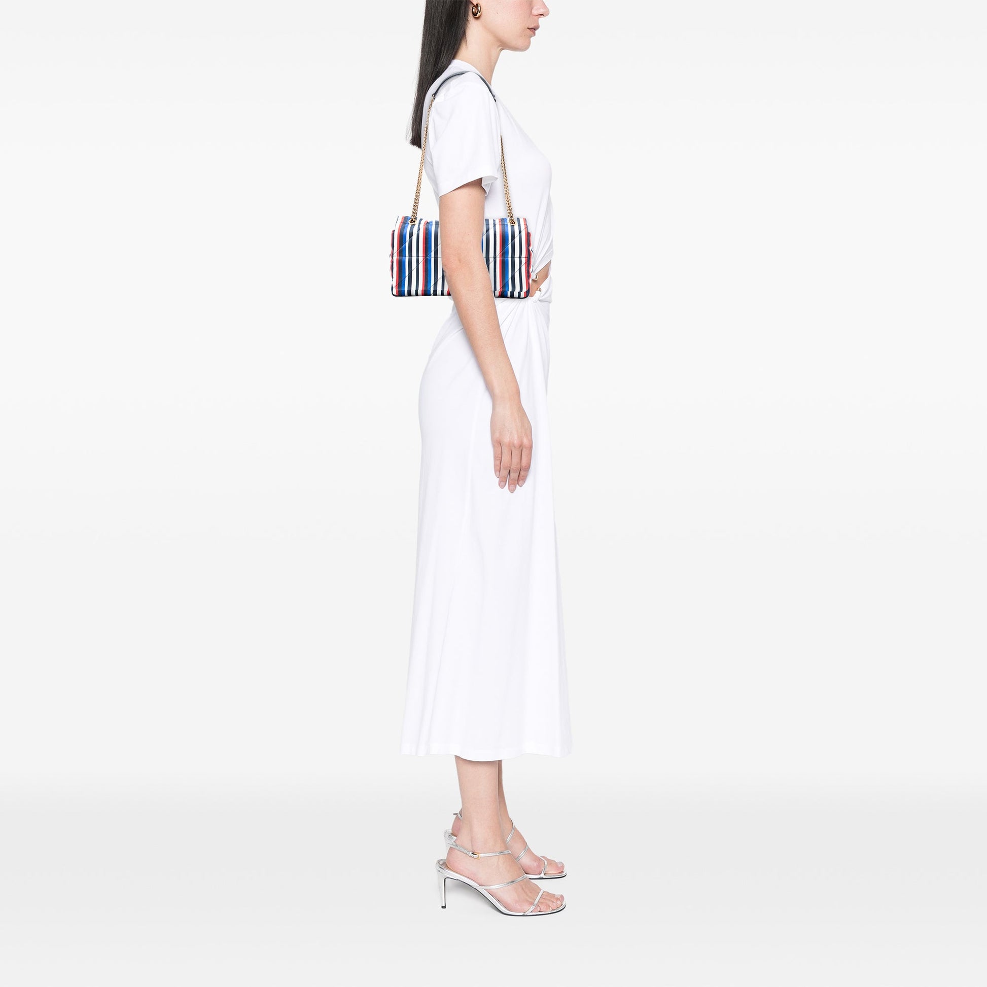 Saint Laurent Medium Quilted Silk Carre Patchwork Jamie Shoulder Bag