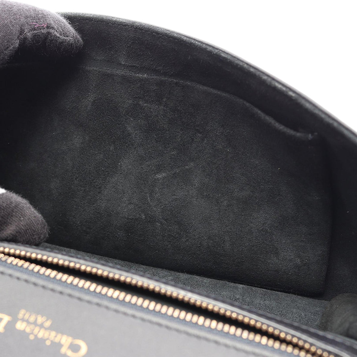 Dior Medium Studded Lambskin Diorama Flap — Black